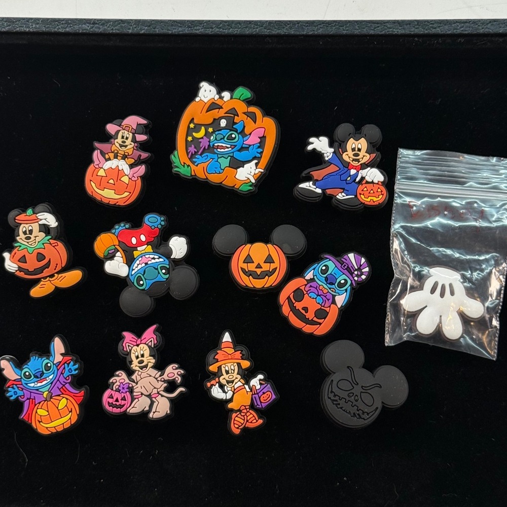 Disney Halloween Croc Style Charms Lot Stitch Mickey Minnie Jibbitz Style
